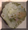 Hand Painted Daisies on Shell Design Dish