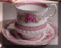 Rosina Queens China Richmond Footed Cup and Saucer Roses